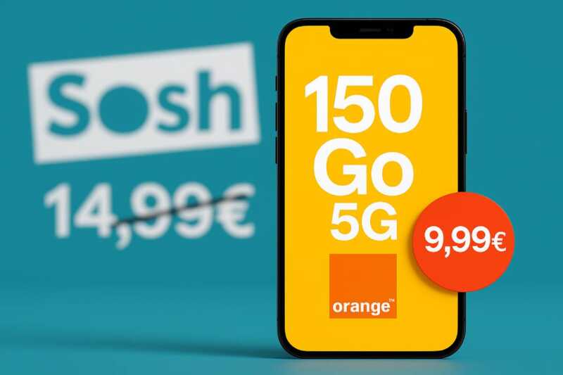 Forfait 5G 150 Go sur le réseau Orange