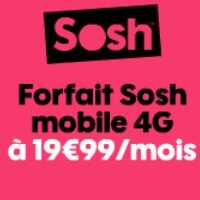 Surfez en 4G/4G+ avec les forfaits Sosh sans engagement à partir de 19.99€ par mois !