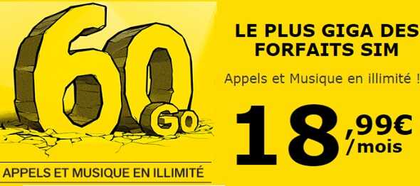 Nouveauté La Poste Mobile : le forfait sans engagement à 18.99 euros passe de 20Go à 60Go 