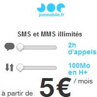  Un forfait bloqué et personnalisable à partir de 5€ par mois chez Joe Mobile !