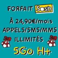 Forfait Sosh : La 4G pas pour le moment mais 5Go au lieu de 3Go en H+ !