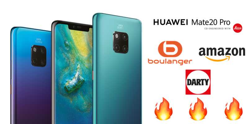 Le smartphone Huawei Mate 20 Pro en promotion chez de nombreux marchands