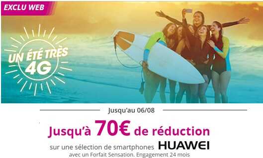 Nouvelle opération Bouygues Telecom : jusqu'à 70 euros de remise sur votre Smartphone Huawei