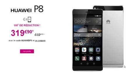 Exclu web : 100€ de réduction sur le Huawei P8 chez Bouygues Telecom !
