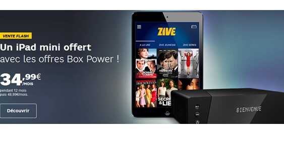 iPad Mini offert avec les offres Box Fibre Power SFR ce Week-end
