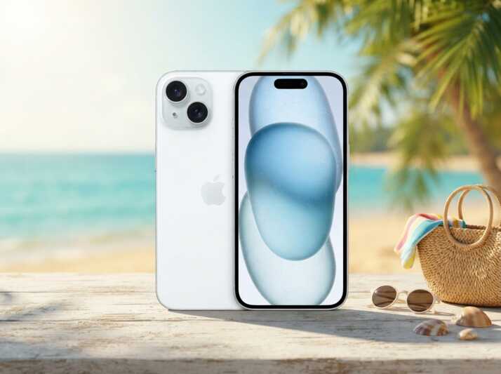 L'iPhone 15 au soleil