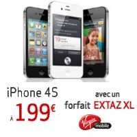 Bon plan : l’iPhone 4S  avec un forfait Extaz Virgin Mobile 