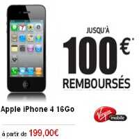 Baisse du prix de l'iPhone 4 chez Virgin Mobile