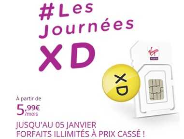 Virgin Mobile : Trois forfaits illimités avec 1Go, 3Go ou 20Go de data à prix cassés !