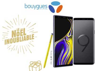 ????Noël : les Samsung S9+ et Galaxy Note 9 à prix réduits chez Bouygues Telecom 