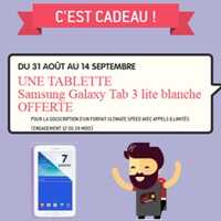 Bon plan rentrée : Une tablette Samsung Galaxy Tab 3 Lite offerte chez NRJ Mobile !