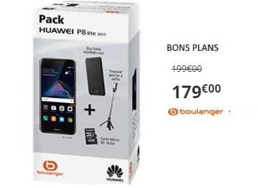 Le Huawei P8 Lite 2017 + 3 accessoires à petit prix chez Boulanger