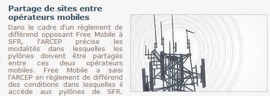 Partage de pylônes : L’Arcep ordonne à SFR de répondre à la demande de Free Mobile ! 