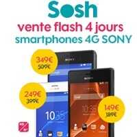 Ventes flash Sosh : Plus que 5 heures pour profiter du Sony Xperia Z3 à 349€ et Xperia Z3 Compact à 249€ !