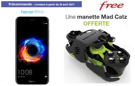 Le Honor 8 PRO est arrivé chez Free Mobile avec une manette Mad Catz offerte