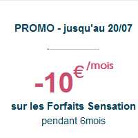 Une remise de 10€ sur 6 mois pour tous les forfaits sensation 4G Bouygues Telecom