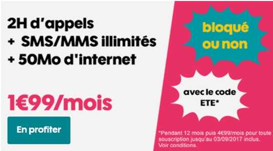 Prolongation ! Le forfait SOSH 2H à moins de 2 euros est disponible jusqu'au 03 septembre