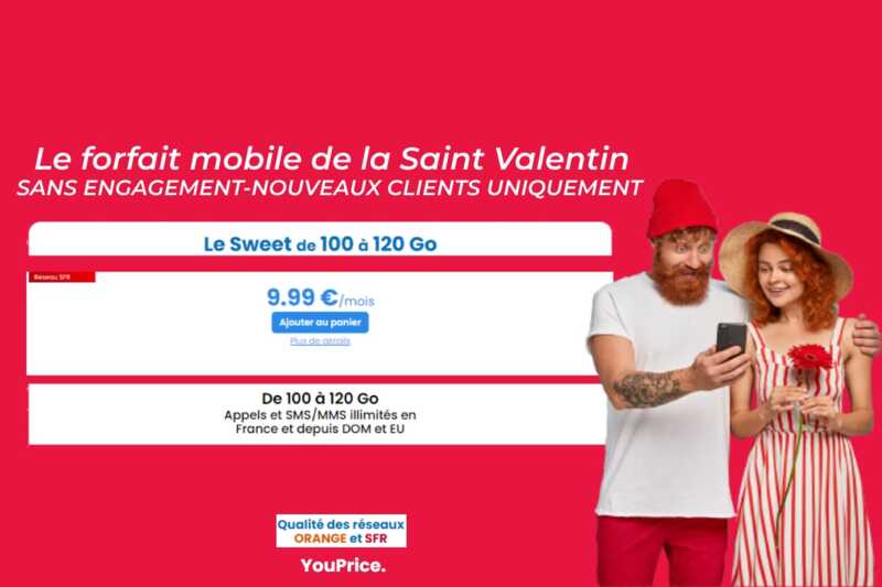 forfait YouPrice Le Sweet Saint valentin