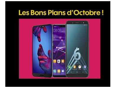 Découvrez les bons plans Smartphones du mois d'octobre chez SOSH et Orange 
