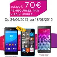 Bon plan : Jusqu’à 70€ remboursés pour l’achat d’un Smartphone avec un forfait Virgin Mobile !
