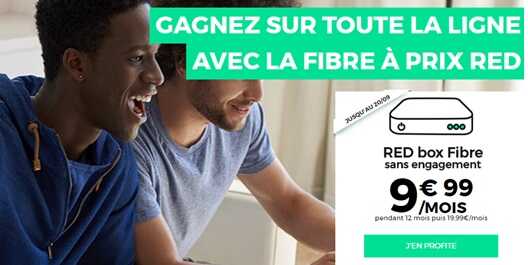 La RED box Fibre à 9.99 euros par mois prolongée jusqu'au 20 septembre