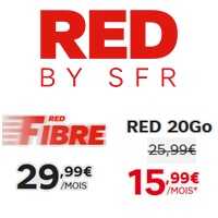 Box et mobile : La formule Fibre + forfait 4G avec 20Go à 45.98€ disponible chez Red de SFR !