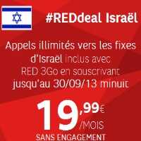 #REDdeal : Appels illimités vers les fixes d’Israël avec le forfait  mobile 3Go !