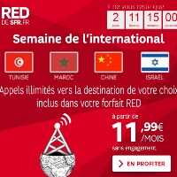 Appels illimités vers la Tunisie, Maroc, Chine ou Israël avec un forfait mobile Red !