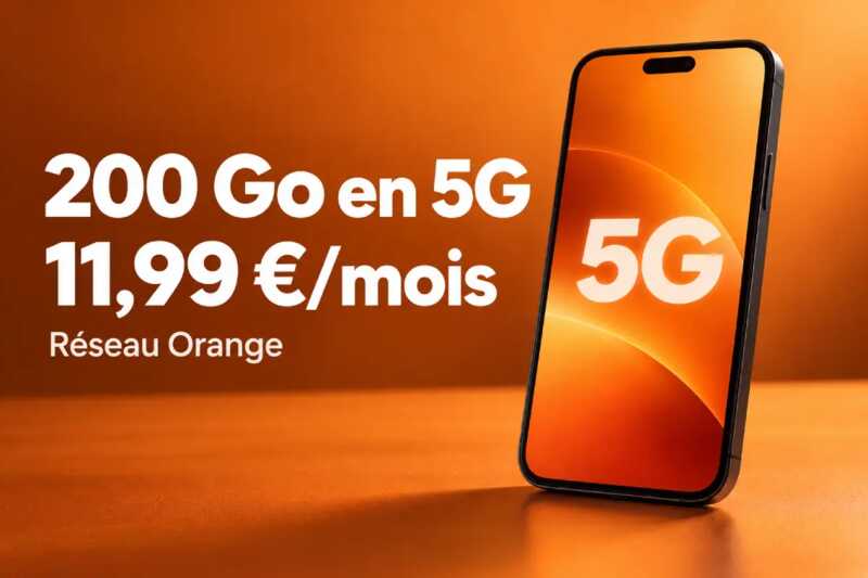 Pourquoi payer 15,99 € chez Sosh quand ce forfait mobile propose aussi 200 Go sur le réseau Orange pour 4 € de moins ?