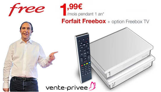 Vente privée Free : la Freebox Crystal à moins de 2 euros par mois !