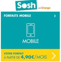 Découvrez les forfaits SOSH à partir de 4.90€ par mois !