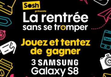 Tentez de remporter un Samsung Galaxy S8 en participant au nouveau jeu concours SOSH
