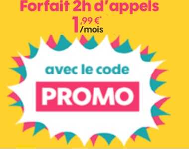 Nouvelle promo : le forfait SOSH 2h à moins de 2 euros