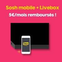 Bon plan SOSH : Internet sans TV + forfait mobile en promo à partir de 24.99€ par mois !
