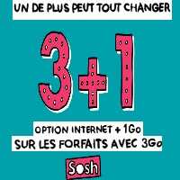 Du nouveau chez Sosh : 4Go de data  à partir de 24.90€ !