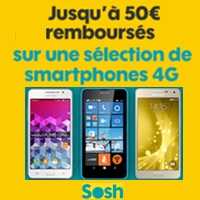 Bon plan : Jusqu’à 50€ remboursés sur le Lumia 640, Galaxy Grand Prime et Galaxy A5 avec un forfait Sosh ! 
