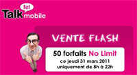 Vente exceptionnelle du forfait No Limit Talktel jeudi prochain
