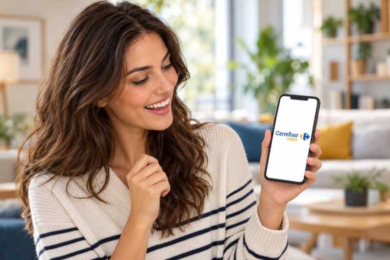 Une cliente decouvre Carrefour Mobile