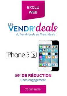 Bientôt la fin de la vente flash sur l’iPhone 5S avec un forfait B&YOU !