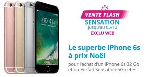 Le superbe iPhone 6s 32Go à prix Noël chez Bouygues Telecom 