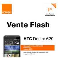 Vente Flash HTC Desire 620 chez Orange : 1€ avec un forfait Origami Zen 1Go!