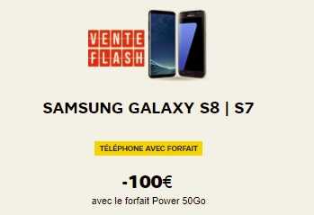 Profitez de la vente flash SFR pour vous offrir un Galaxy S8 ou Galaxy S7 à prix préférentiel