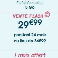 Vente flash : 5€ de remise par mois sur le forfait 4G 3Go de Bouygues Telecom !