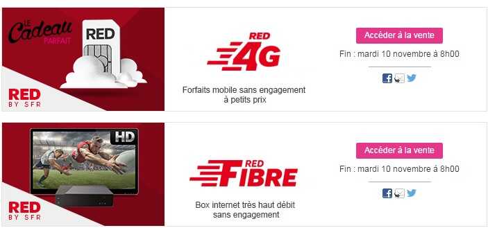 Les ventes privées RED by SFR prolongées de 5 jours !