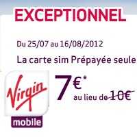 Virgin Mobile : promotion sur la carte Sim prépayée