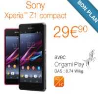 Bon plan Smartphone 4G : Le Sony Xperia Z1 Compact en promo chez Orange !