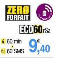 Baisse du prix du forfait Eco60rSa chez Zéro Forfait