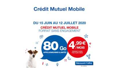 ????Lumière sur la promo mobile Crédit Mutuel 80Go à moins de 5€