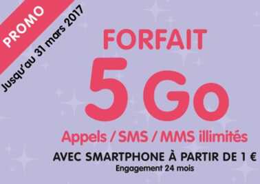 Le forfait 5Go en promo chez NRJ Mobile jusqu'au 31 mars