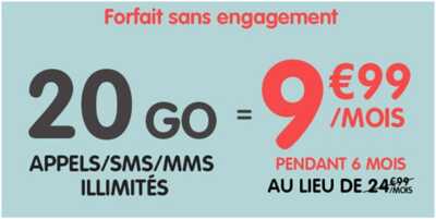 Bon plan de dernière minute : Le forfait NRJ Mobile 20Go à 9.99 euros 